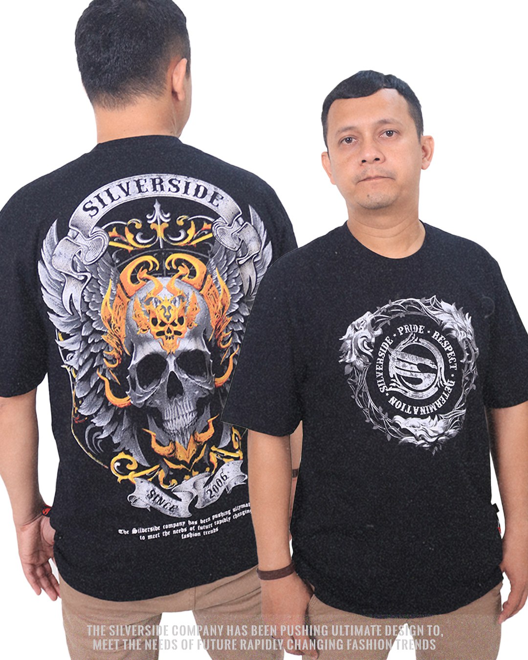 SILVERSIDE NECRO T-SHIRT BASIC BIKERS APPAREL - Image 2