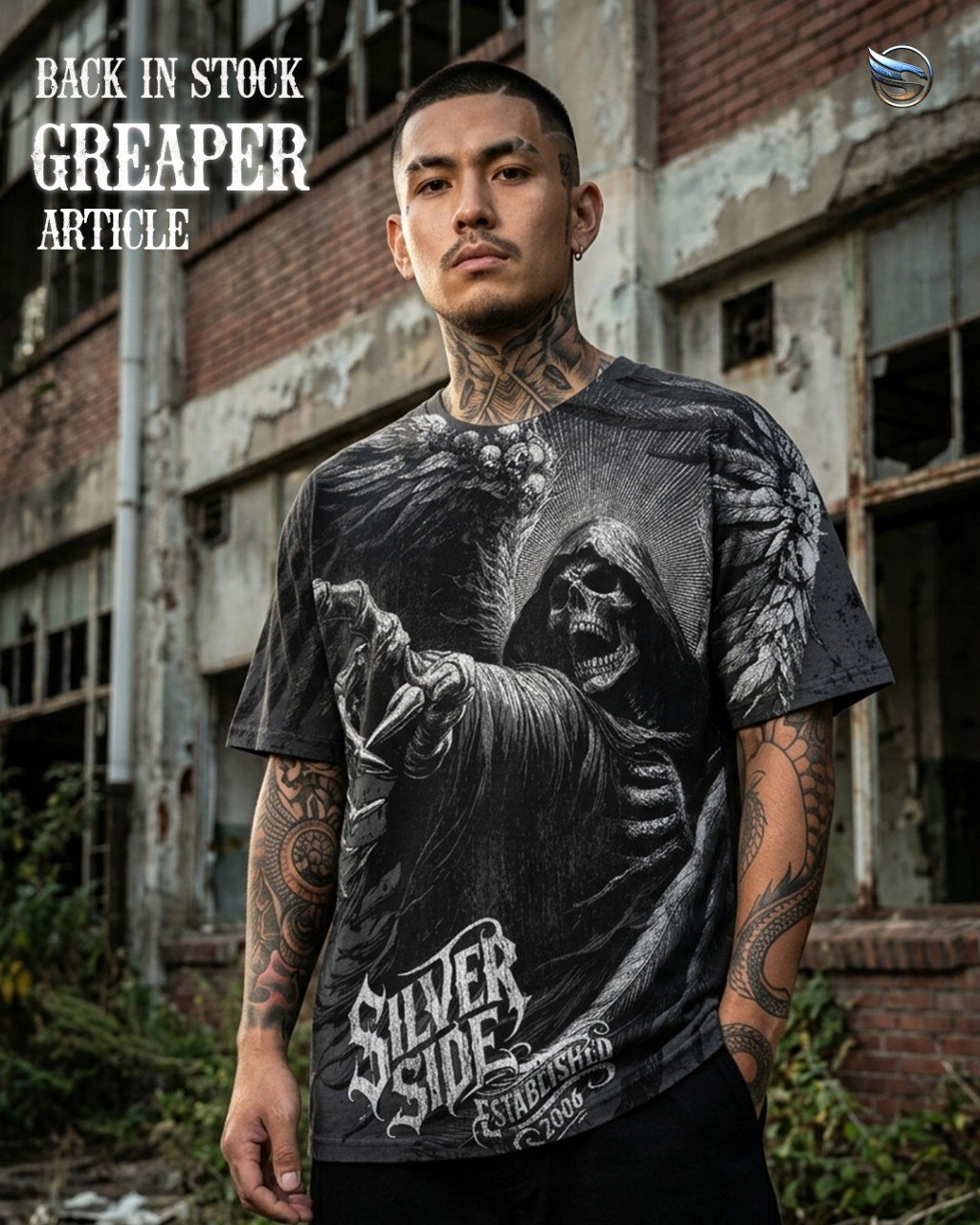 GREAPER T-SHIRT SILVERSIDE