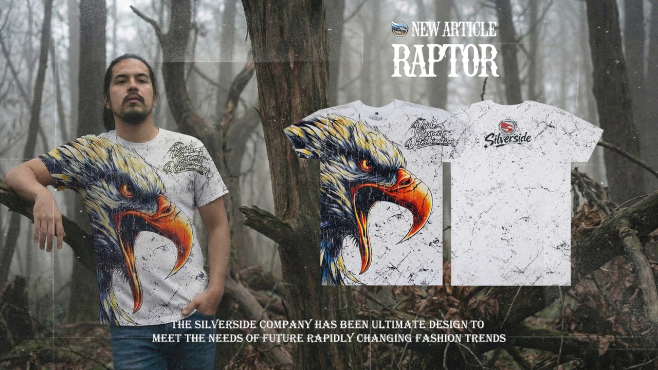 raptor t-shirt silverside